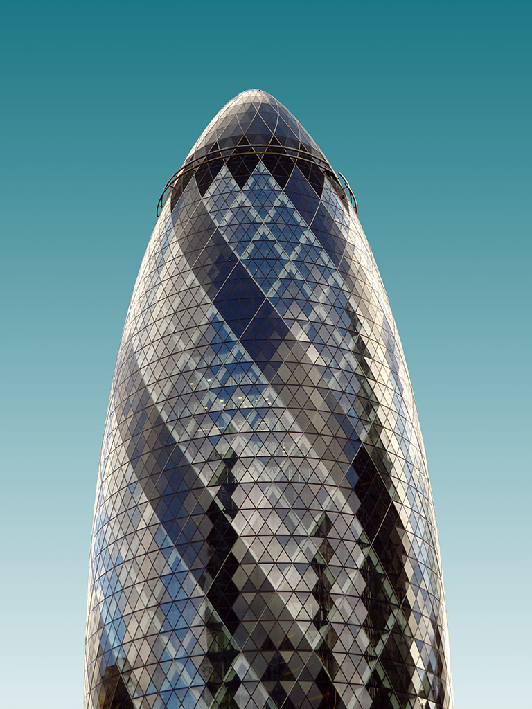 ساختمان تبر سنت مری 30 یا "Gherkin" در شهر لندن. عکس ازسایت   Getty Images